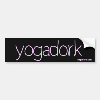 Autocollant De Voiture adhésif pour pare-chocs de yogadork - noir et rose