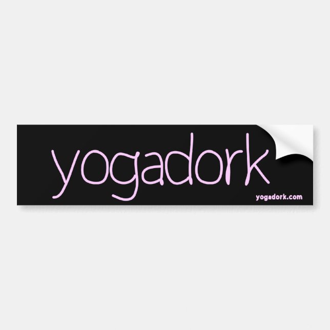 Autocollant De Voiture adhésif pour pare-chocs de yogadork - noir et rose (Devant)