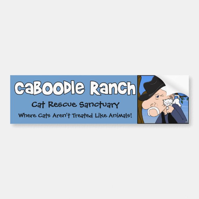 Autocollant De Voiture Adhésif pour pare-chocs "d'homme fol de chat" (Devant)