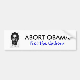 AUTOCOLLANT DE VOITURE ADHÉSIF POUR PARE-CHOCS D'OBAMA D'ARRÊT