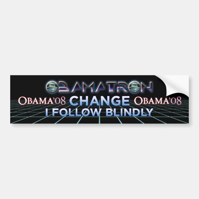 Autocollant De Voiture Adhésif pour pare-chocs d'Obamatron (Devant)