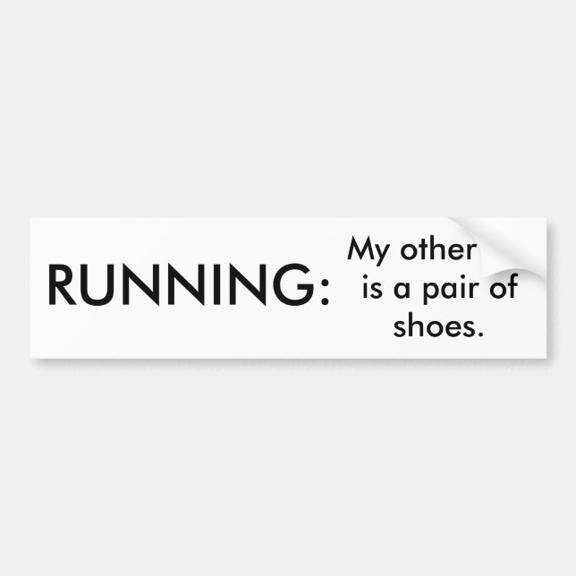 Autocollant De Voiture Adhésif pour pare-chocs drôle courant (Devant)