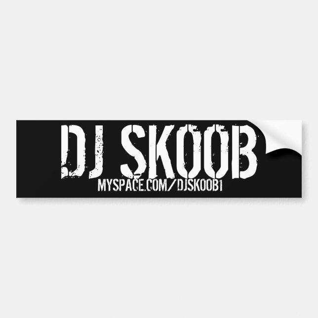 AUTOCOLLANT DE VOITURE ADHÉSIF POUR PARE-CHOCS DU DJ SKOOB (Devant)