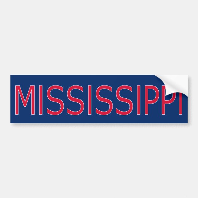 Autocollant De Voiture Adhésif pour pare-chocs du Mississippi (Devant)