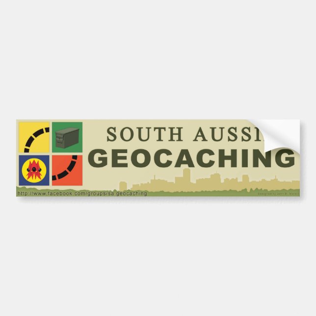 Autocollant De Voiture ADHÉSIF POUR PARE-CHOCS du sud de Geocaching (Devant)