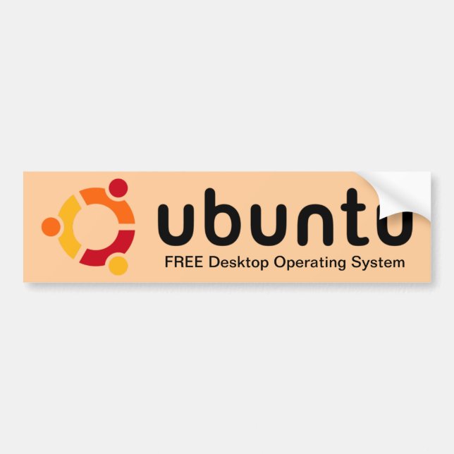 Autocollant De Voiture Adhésif pour pare-chocs d'Ubuntu (Devant)