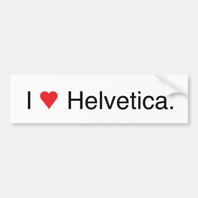 Autocollant De Voiture Adhésif pour pare-chocs helvetica (Devant)
