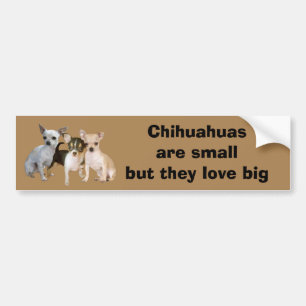 Autocollant De Voiture Adhésif pour pare-chocs heureux de trio de chiwawa