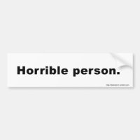 Adhésif pour pare-chocs HORRIBLE de PERSONNE