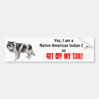 Autocollant De Voiture Adhésif pour pare-chocs indien indigène de chien