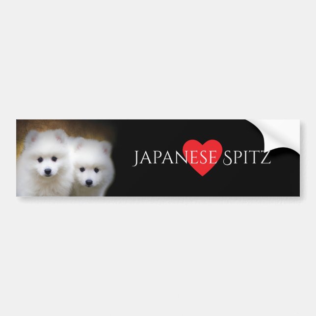 Autocollant De Voiture Adhésif pour pare-chocs japonais de race de Spitz (Devant)