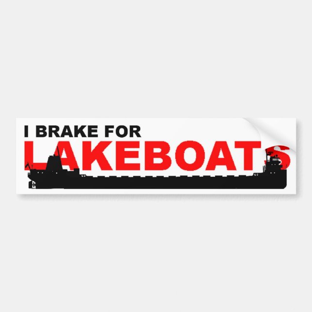 Autocollant De Voiture Adhésif pour pare-chocs : Je freine pour LAKEBOATS (Devant)