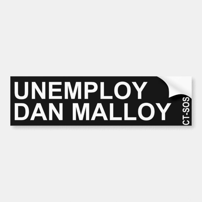 Autocollant De Voiture adhésif pour pare-chocs malloy unemploy de Dan (Devant)