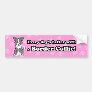 Autocollant De Voiture Adhésif pour pare-chocs mignon de border collie d