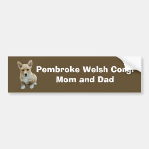 Autocollant De Voiture Adhésif pour pare-chocs mignon de corgi de Gallois