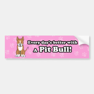 Autocollant De Voiture Adhésif pour pare-chocs mignon de Pitbull de chie