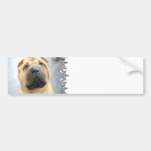 Autocollant De Voiture Adhésif pour pare-chocs mignon de Shar Pei