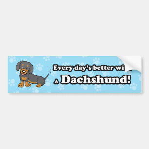 Autocollant De Voiture Adhésif pour pare-chocs mignon de teckel de chien
