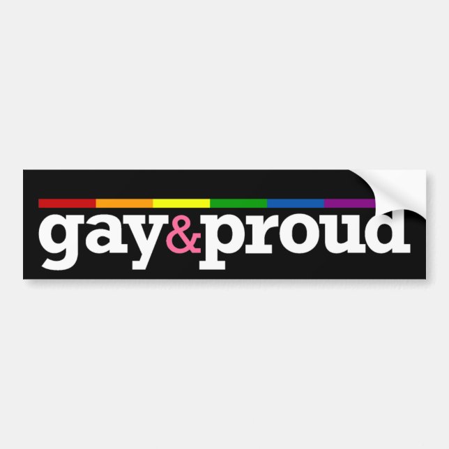 Autocollant De Voiture Adhésif pour pare-chocs noir de Gay&proud (Devant)