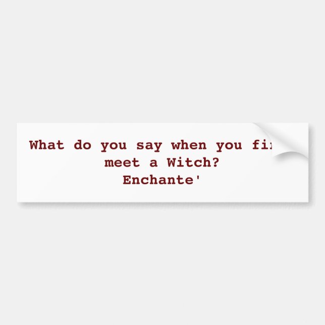 Autocollant De Voiture Adhésif pour pare-chocs païen d'humour (Devant)