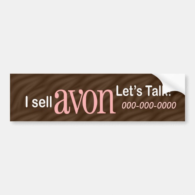 Autocollant De Voiture Adhésif pour pare-chocs personnalisé d'Avon (Devant)