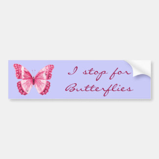 Autocollant De Voiture Adhésif pour pare-chocs rose de papillon