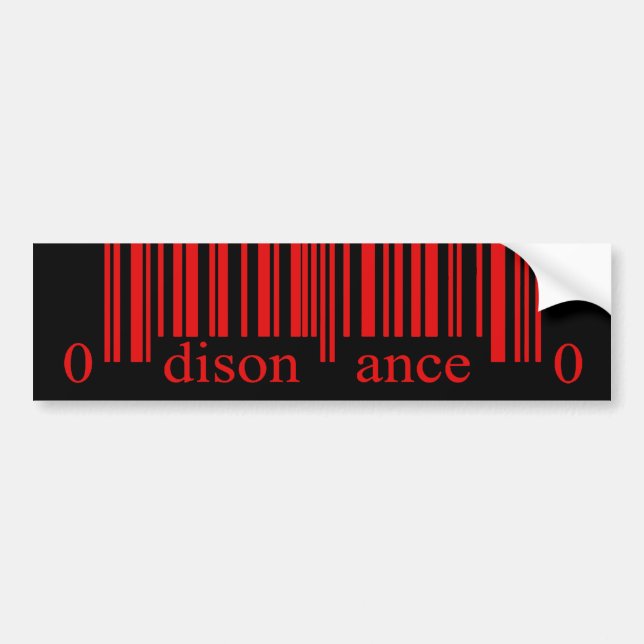 Autocollant De Voiture Adhésif pour pare-chocs rouge de Disonance de code (Devant)