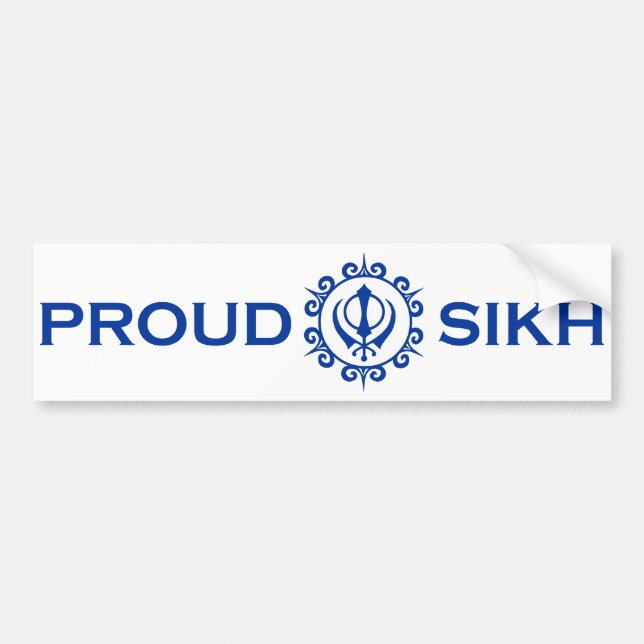 Autocollant De Voiture Adhésif pour pare-chocs SIKH FIER (Devant)