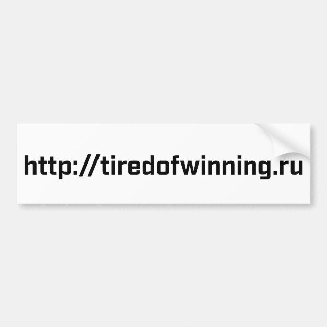 Autocollant De Voiture Adhésif pour pare-chocs - tiredofwinning.ru (Devant)