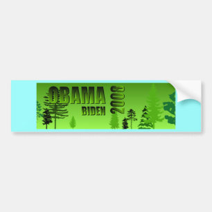 Autocollant De Voiture Adhésif pour pare-chocs vert 2008 d'Obama Biden