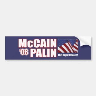Autocollant De Voiture Adhésifs pour pare-chocs de McCain Palin