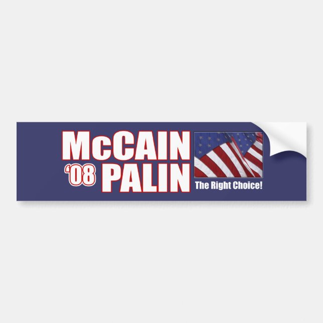 Autocollant De Voiture Adhésifs pour pare-chocs de McCain Palin (Devant)