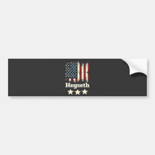 Autocollant De Voiture Administration Hegseth Trump Drapeau américain