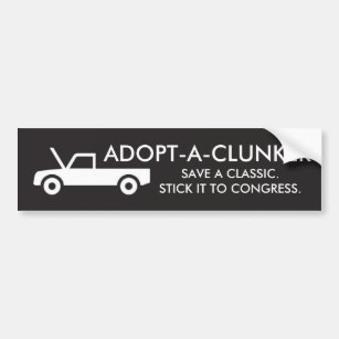 AUTOCOLLANT DE VOITURE ADOPT-A-CLUNKER