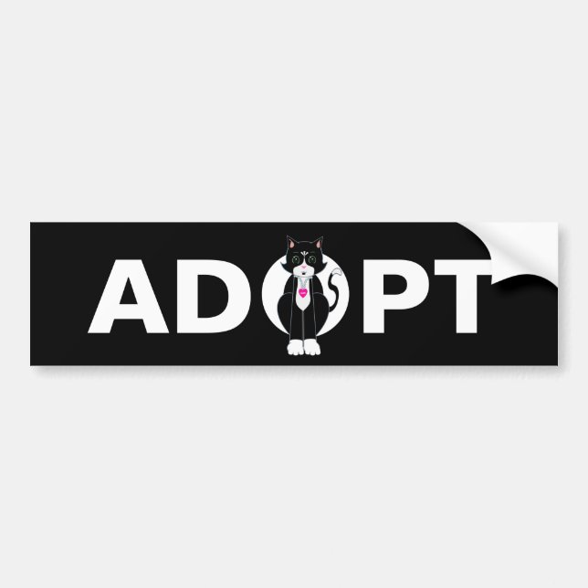 Autocollant De Voiture Adopt Tuxedo Wild Cat (Devant)