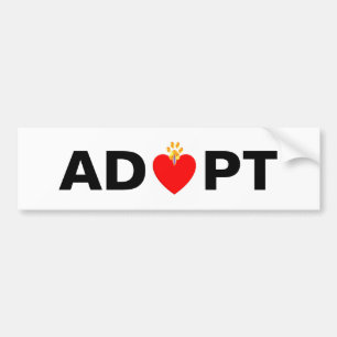 Autocollant De Voiture Adopter cœur et patte