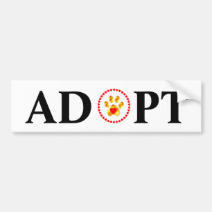 Autocollant De Voiture Adopter la calligraphie avec la patte de l'animal
