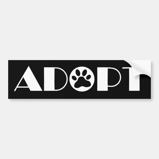 Autocollant De Voiture Adopter le chien patte (Devant)