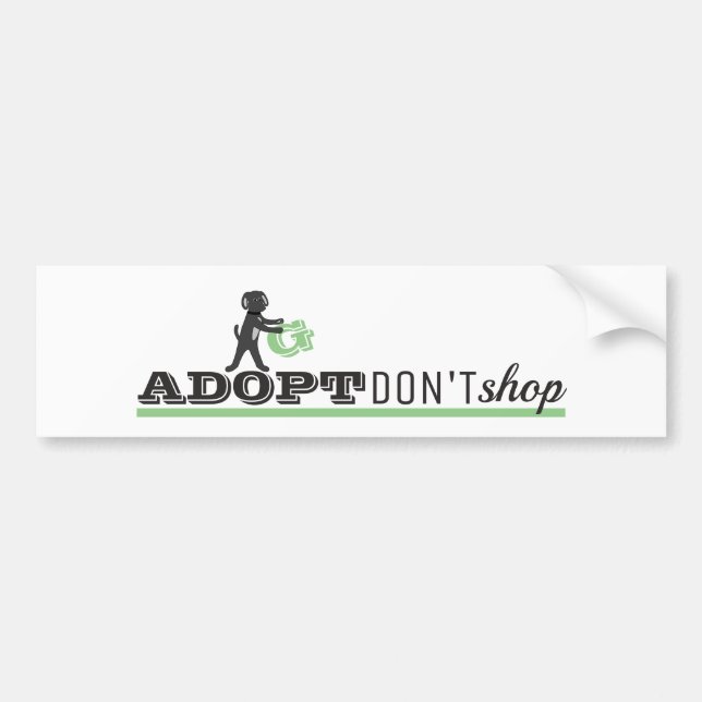 Autocollant De Voiture Adopter Ne pas Acheter (Devant)