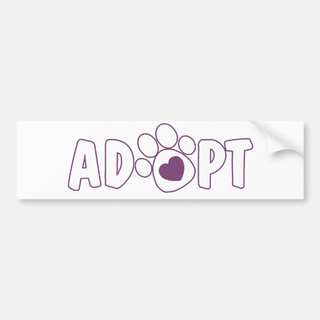 Autocollant De Voiture Adoptez (Devant)