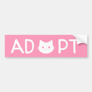 Autocollant De Voiture "ADOPTEZ" l'adhésif pour pare-chocs de chat
