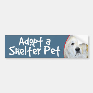Autocollant De Voiture Adoptez les Grands Pyrénées d'un animal familier