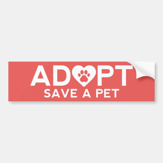 Autocollant De Voiture Adoptez Save A Pet (Devant)
