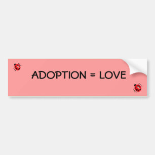 Autocollant De Voiture Adoption = amour