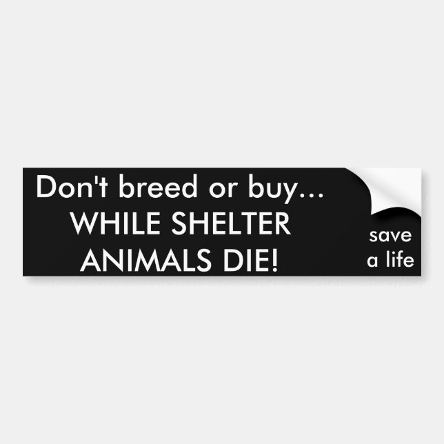 Autocollant De Voiture adoptions d'animal de soutien (Devant)
