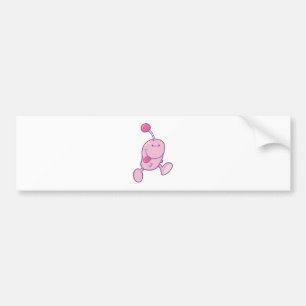 Autocollant De Voiture adorable monstre de goofball rose