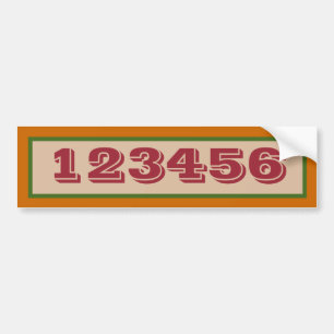 Autocollant De Voiture Adresse de rue Carrelage rouge italien