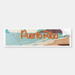 Autocollant De Voiture Affiche de voyage vintage de Porto Rico