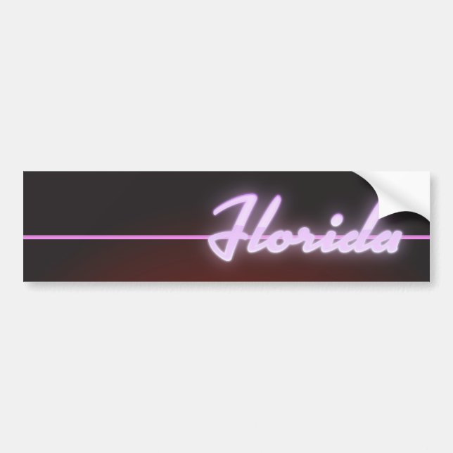 Autocollant De Voiture Affiche du néon en Floride 1984 (Devant)