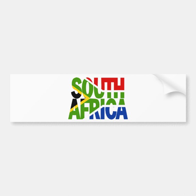 Autocollant De Voiture Afrique du Sud + drapeau (Devant)